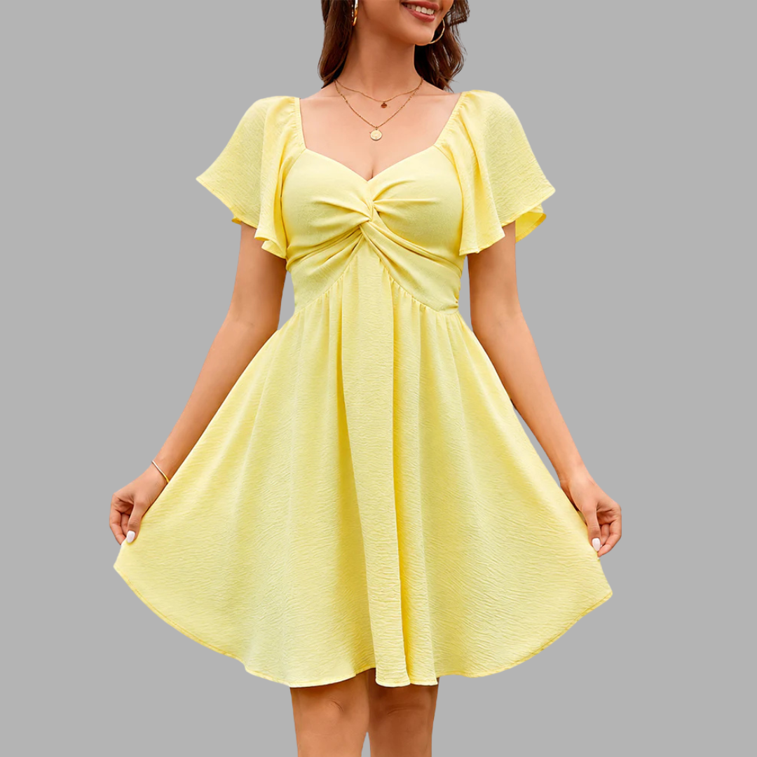 Sweetheart Tie-Back Mini Dress