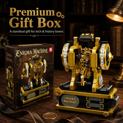 🔥✨Most Popular in 2026✨🔥🛡️WWII Enigma Machine Mechanical Building Block Model