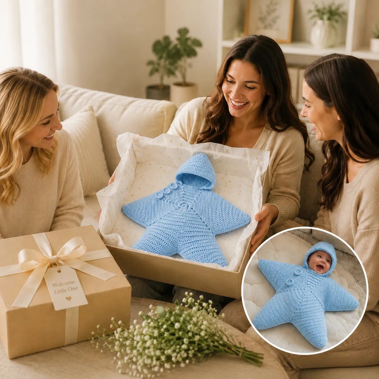 🔥✨Most Popular in 2026✨🔥Whimsical Starfish Newborn Prop Outfit, Cute Costume for Infant Photoshoot Sessions