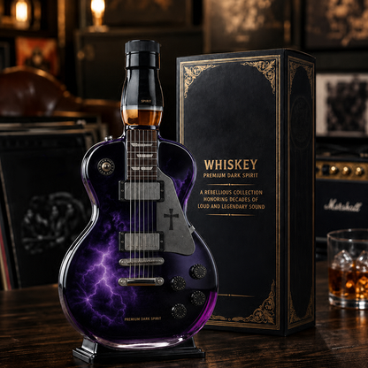 🔥✨Limit to Sale✨🔥🪐 The 1970 Heavy Metal Origin Guitar-Shaped Decanter
