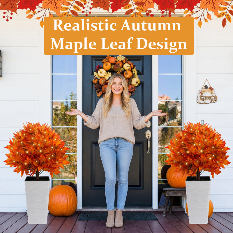 Last Day Promotion! 🔥🍂Light-Up Autumn Maple Tree – LED Fall Tree Ornament