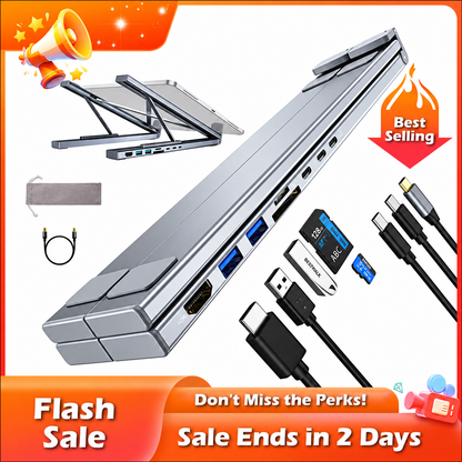🏠💻 8-in-1 USB-C Laptop Stand,Best Gifts