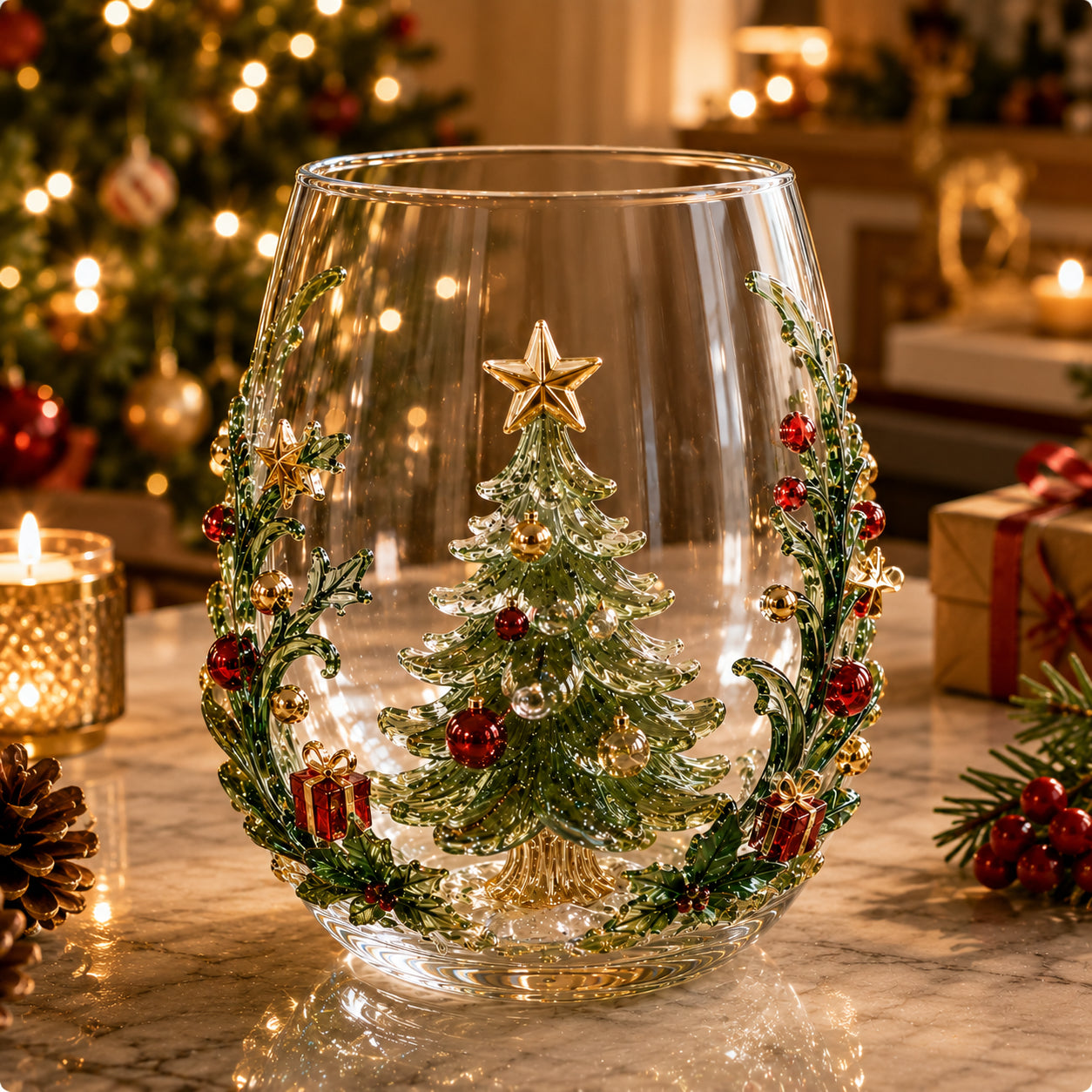 🎁Magical Christmas Glass Cup Gift Collection✨& Free Shipping