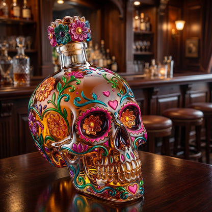 🔥🍷Limited edition Day of the Dead tequila bottle🎁 -- Free Shipping Over $49📦