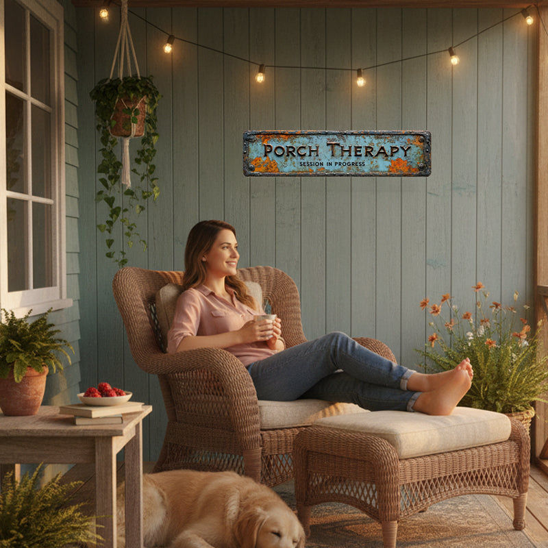 🏡Summer Sale 50% OFF🔥Country-style "Porch Healing" Metal Sign