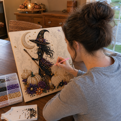 💥 Last Day 49% OFF – 👻✨ Halloween Pearl Art DIY Kit --📦Free Shipping
