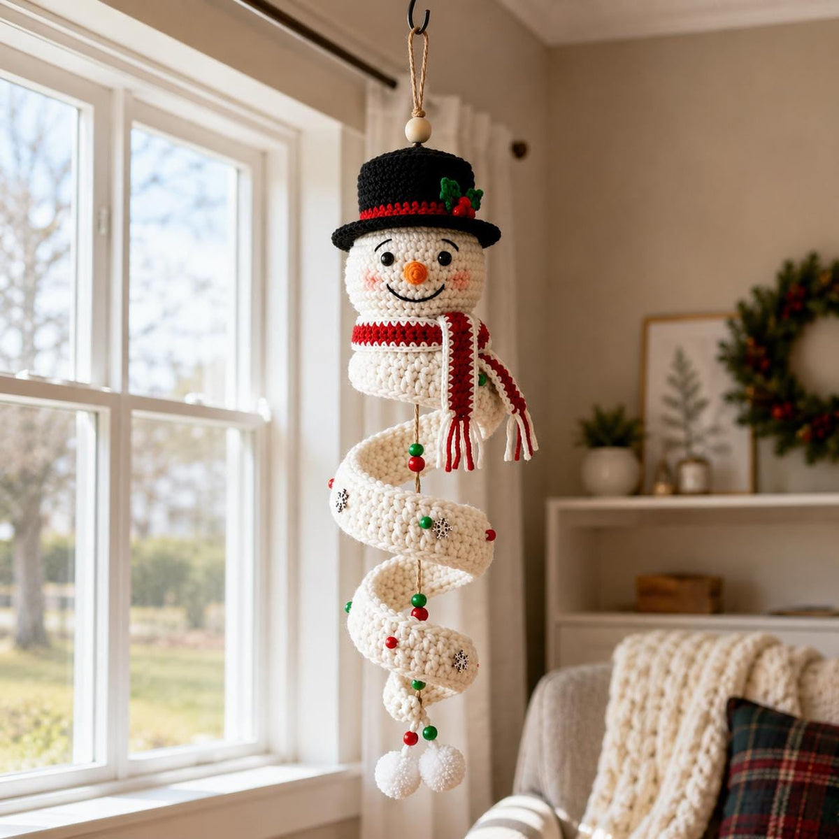 🔥Most Popular in 2026🔥Crochet Snowman Spiral Oranment DIY Kit