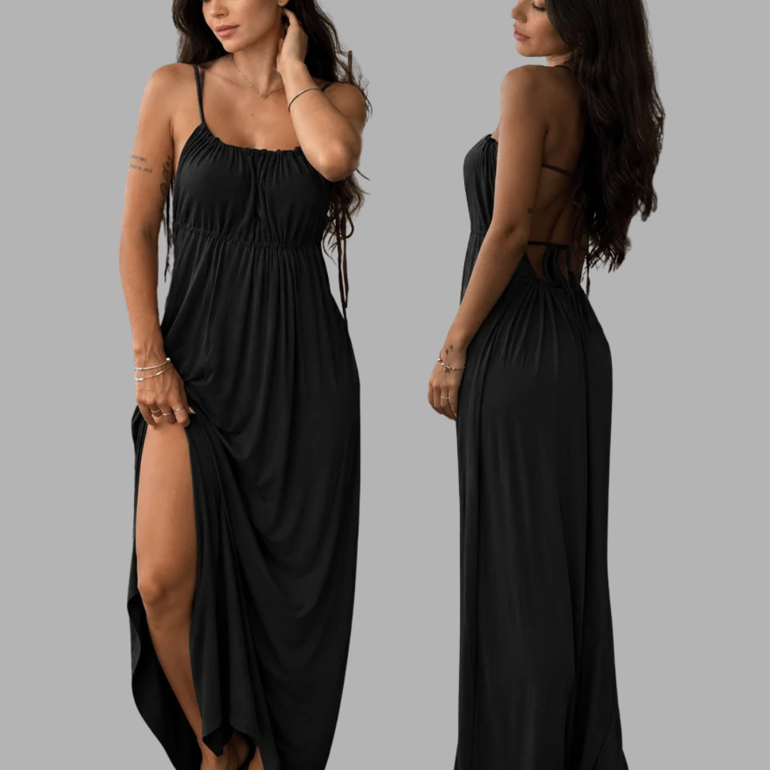 Drawstring Loose Cami Maxi Dress