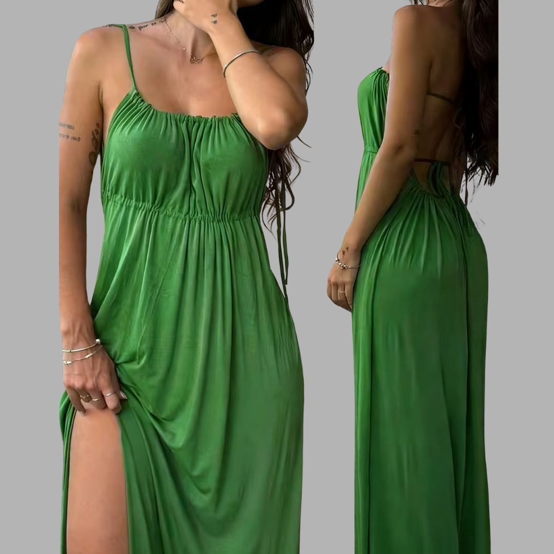 Drawstring Loose Cami Maxi Dress