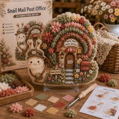 🔥Last Day 49% OFF - ✨Whimsical Village 3D Fabric Poke Art Kit