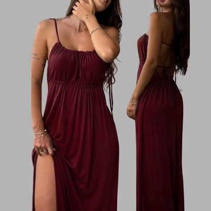 Drawstring Loose Cami Maxi Dress
