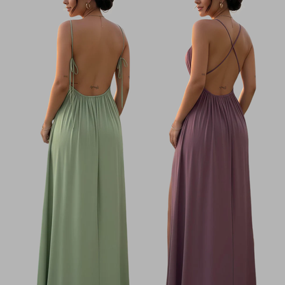 Drawstring Loose Cami Maxi Dress