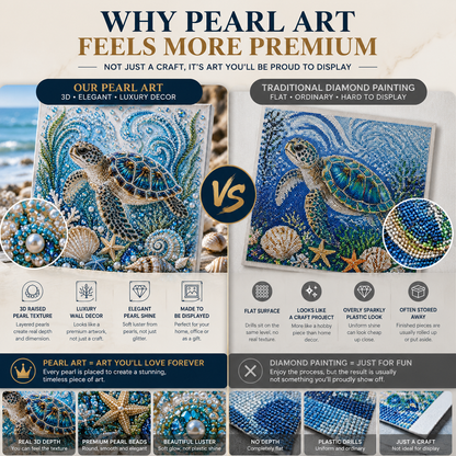 🔥 Last Day 50% OFF - 🌊✨ Ocean Theme Pearl Art DIY Kit – Relaxing DIY Craft to Create Stunning Coastal Artwork