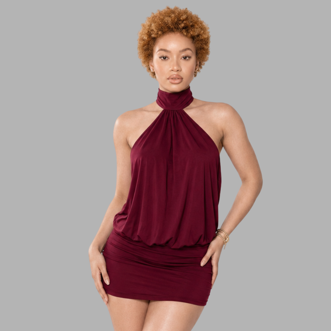 HalterMuse Mini Dress