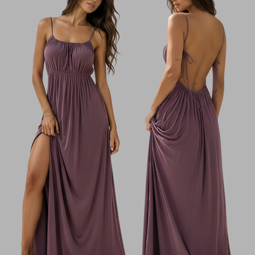 Drawstring Loose Cami Maxi Dress