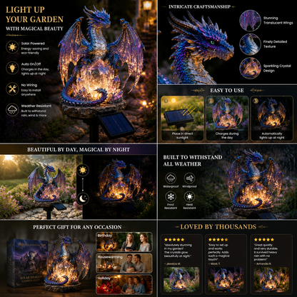 🔥✨Limit to Sale✨🔥Solar Dragon Crystal Garden Light – Glowing Fantasy Outdoor Yard Decor with Solar Panel