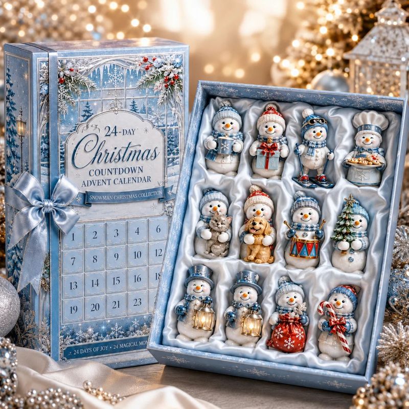 🎄 24-Day Christmas Countdown Advent Calendar – Snowman Christmas Series