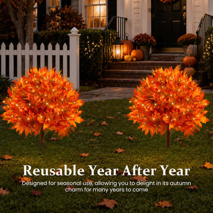 Last Day Promotion! 🔥🍂Light-Up Autumn Maple Tree – LED Fall Tree Ornament