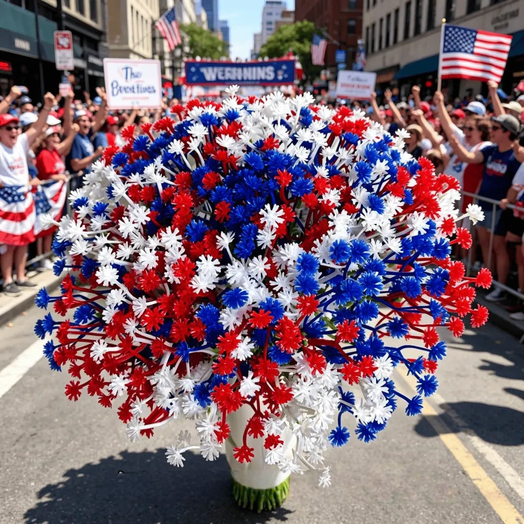 🔥4th of July Hot Sale 60% Off 🔥 Patriotic Red White Blue Artificial Flowers💐