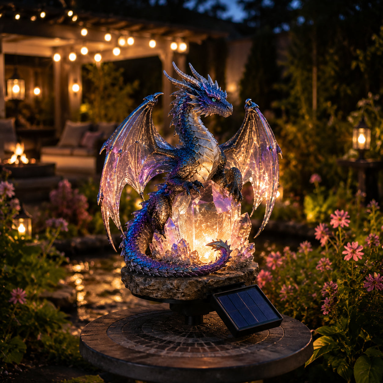 🔥✨Limit to Sale✨🔥Solar Dragon Crystal Garden Light – Glowing Fantasy Outdoor Yard Decor with Solar Panel