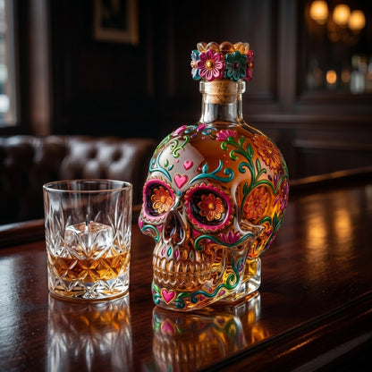 🔥🍷Limited edition Day of the Dead tequila bottle🎁 -- Free Shipping Over $49📦