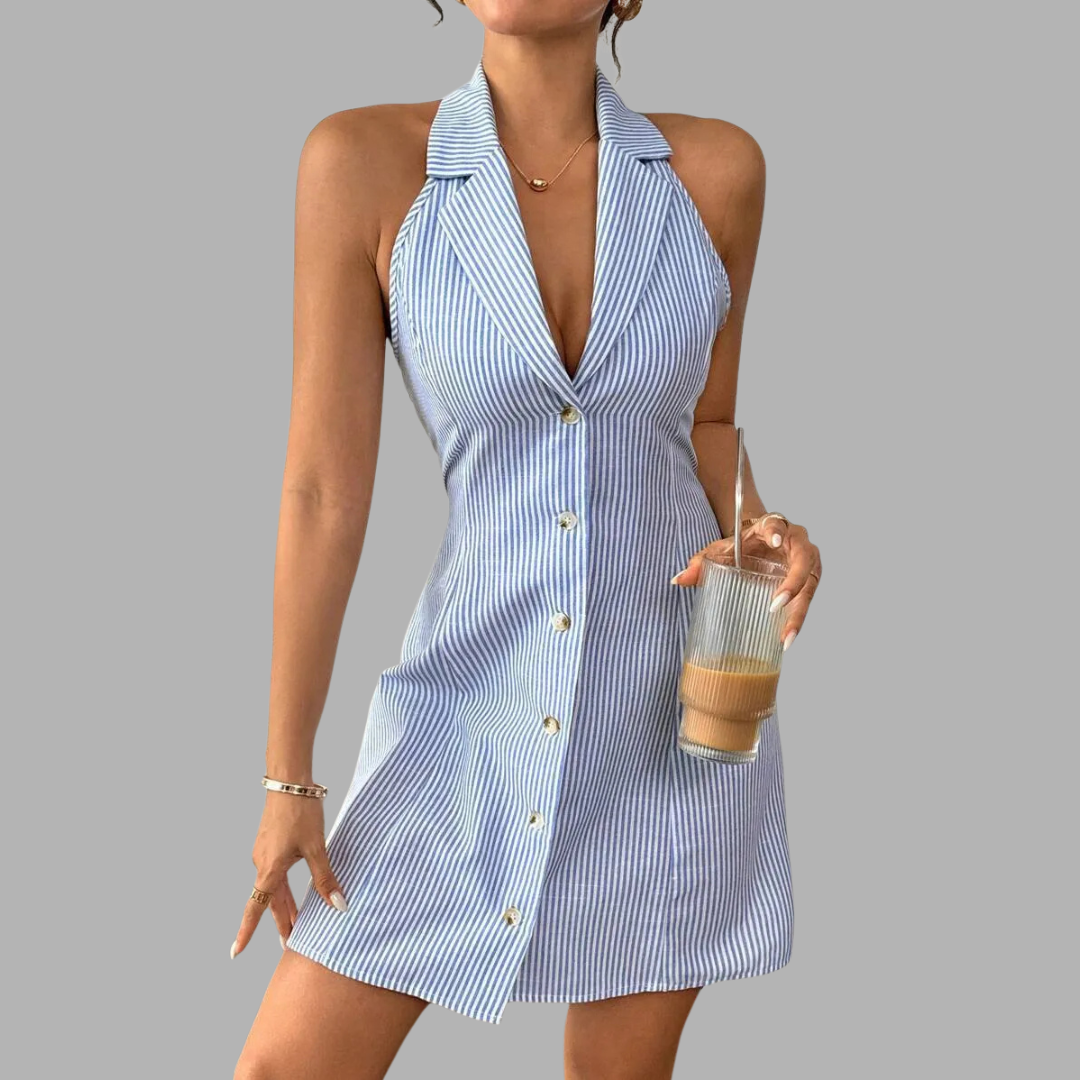ButtonCharm Halter Dress