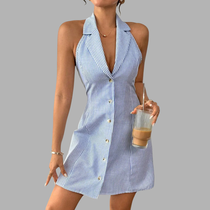 ButtonCharm Halter Dress