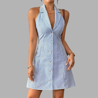ButtonCharm Halter Dress