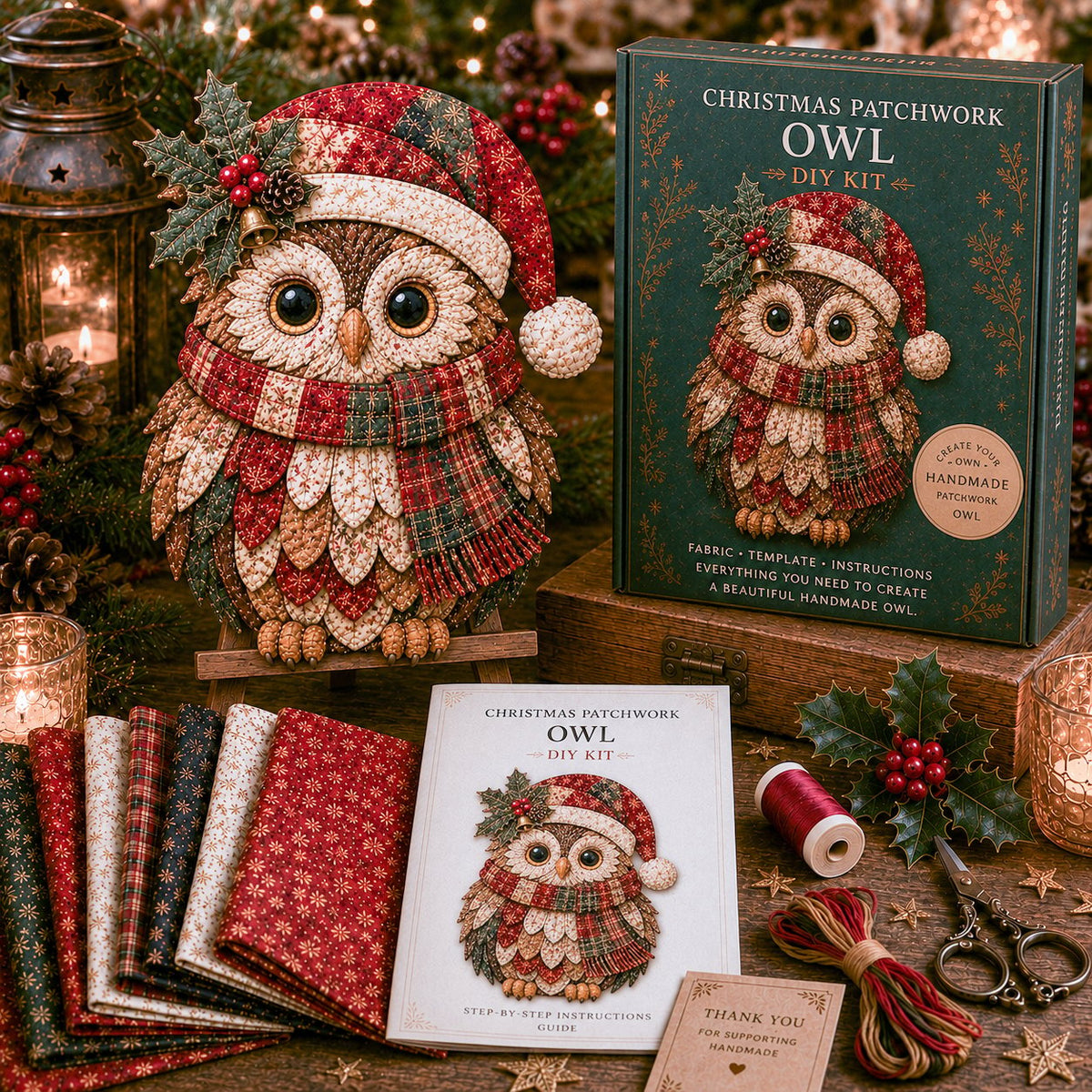🔥Most Popular in 2026🔥🎅Christmas Patchwork Fabric DIY Decor Kit