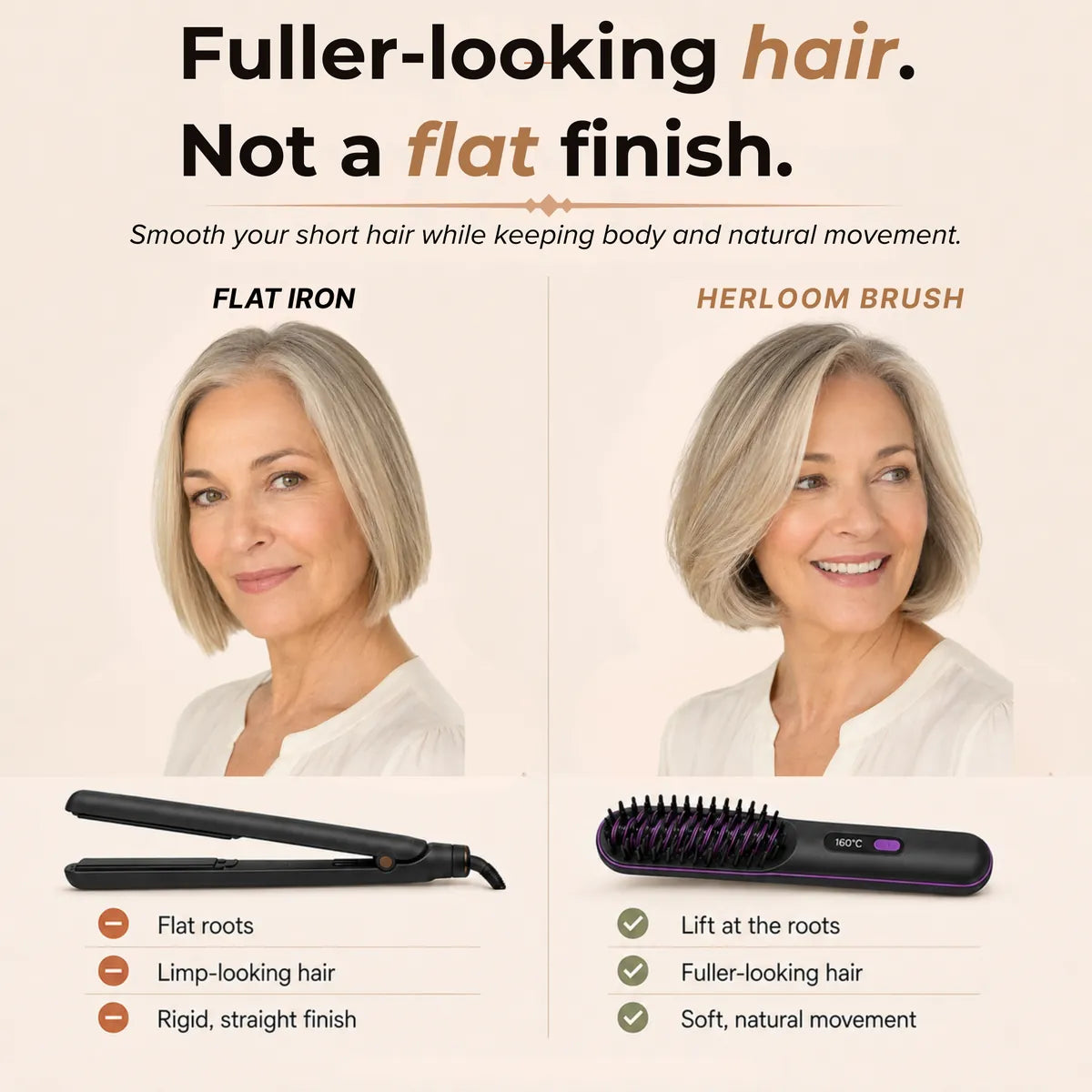 LiftBrush Pro compared with flat iron