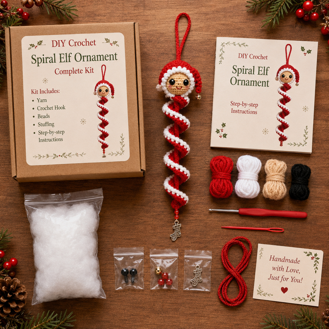 🔥Most Popular in 2026🔥Crochet Snowman Spiral Oranment DIY Kit