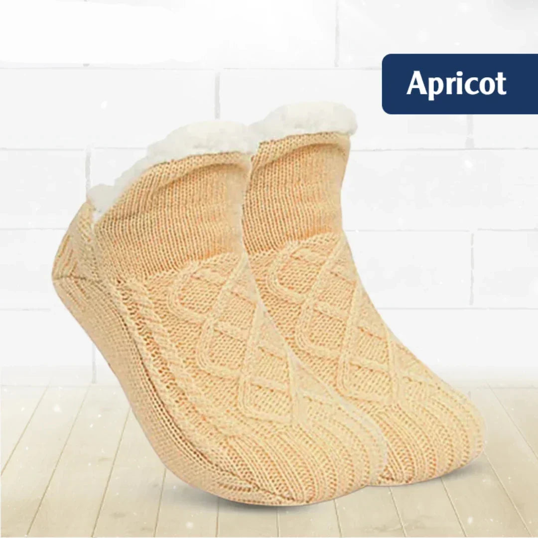 🧦 Fleece-Lined Non-Slip Thermal Slipper Socks – Cozy Warm Indoor Socks