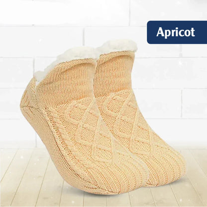 🧦 Fleece-Lined Non-Slip Thermal Slipper Socks – Cozy Warm Indoor Socks