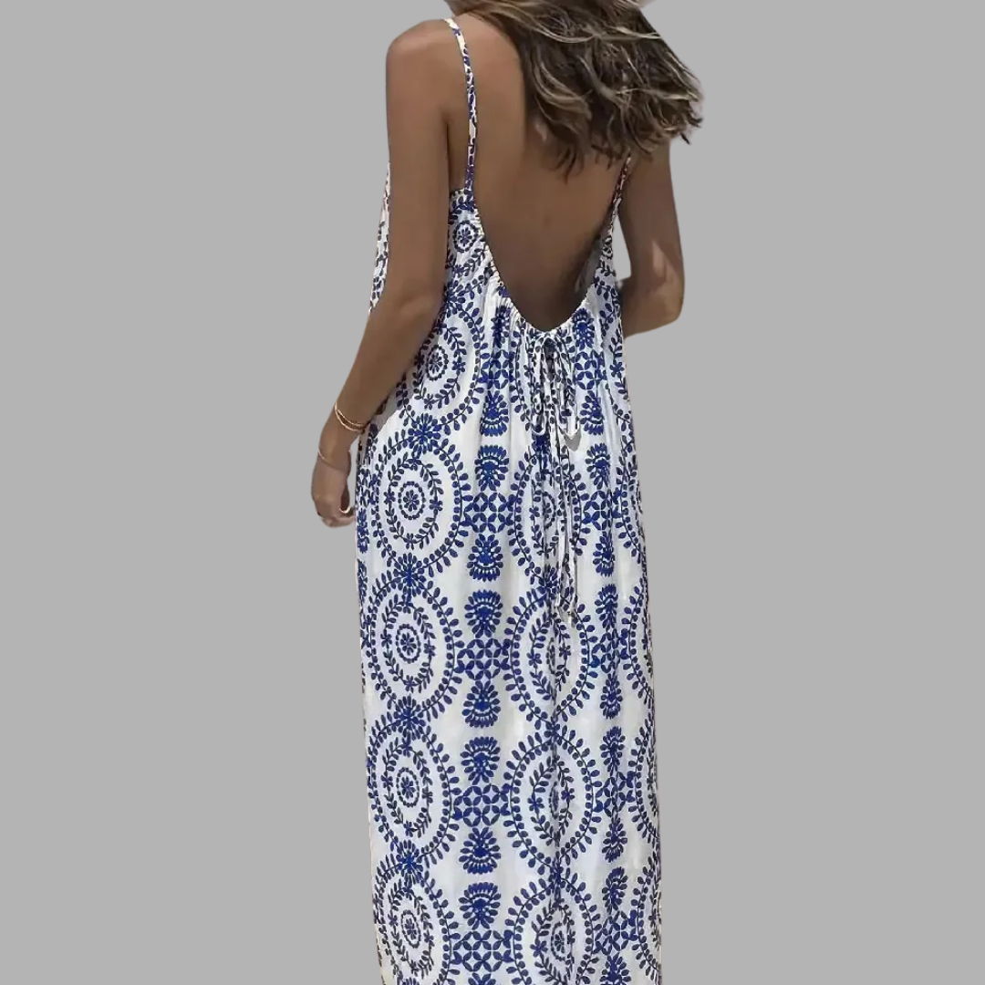 Elegant Relaxed Waist Maxi Dress