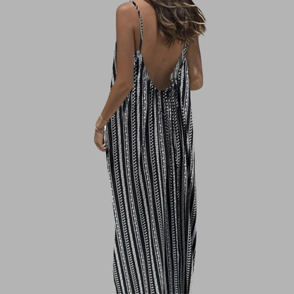 Elegant Relaxed Waist Maxi Dress