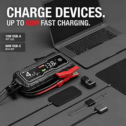 GBX155 4250A Car Jump Starter For 10L Gas & 8L Diesel Engines