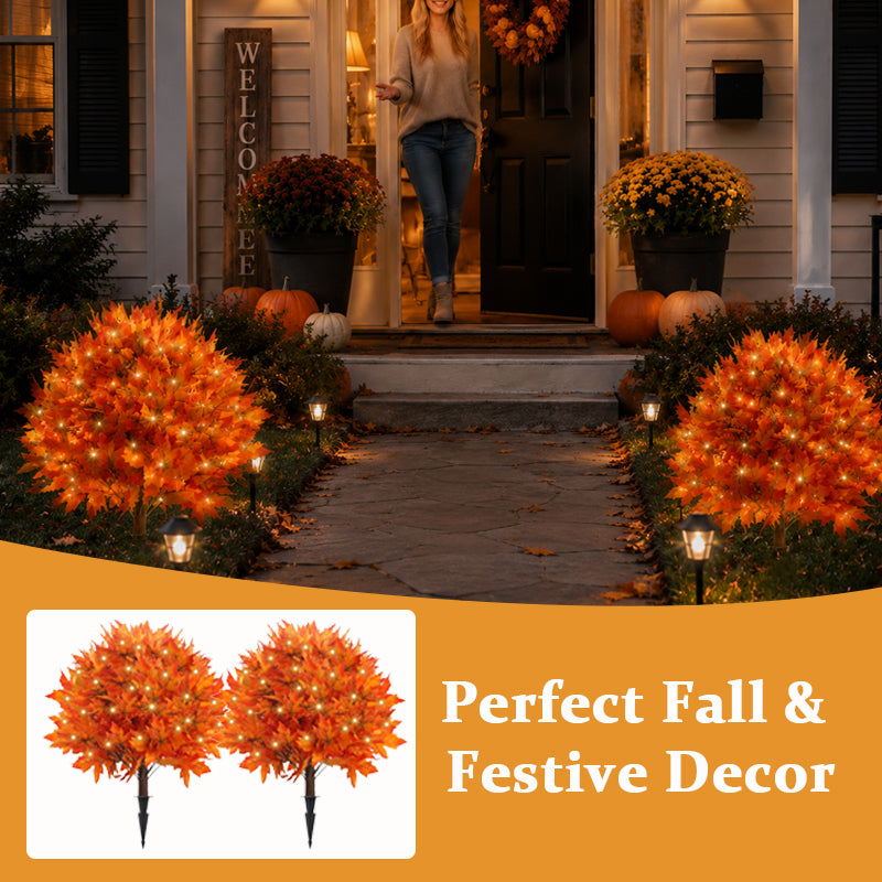 Last Day Promotion! 🔥🍂Light-Up Autumn Maple Tree – LED Fall Tree Ornament