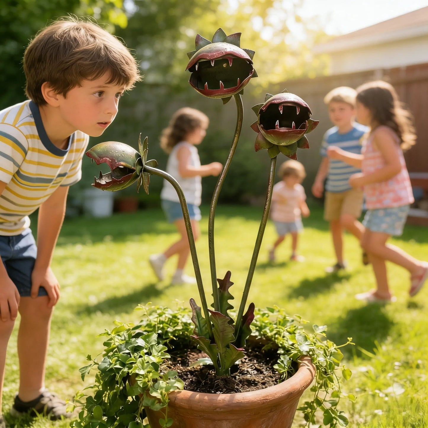 🔥Most Popular in 2026🔥Whimsical Metal Carnivorous Plant Garden Stake