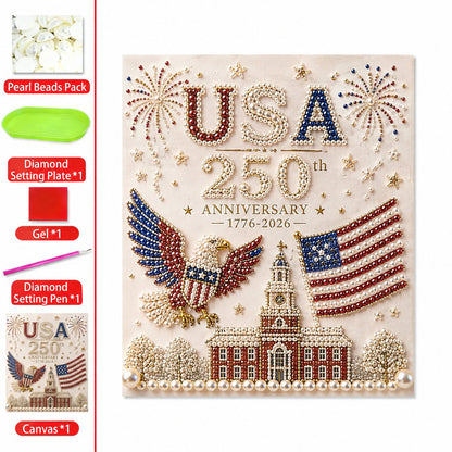 🔥LAST DAY 50% OFF - USA 250th Anniversary DIY Pearl Painting Kit ✨❤️‍🔥
