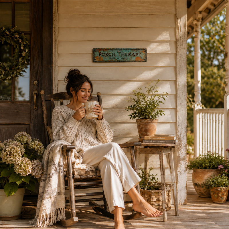 🏡Summer Sale 50% OFF🔥Country-style "Porch Healing" Metal Sign