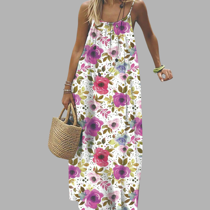 Elegant Relaxed Waist Maxi Dress