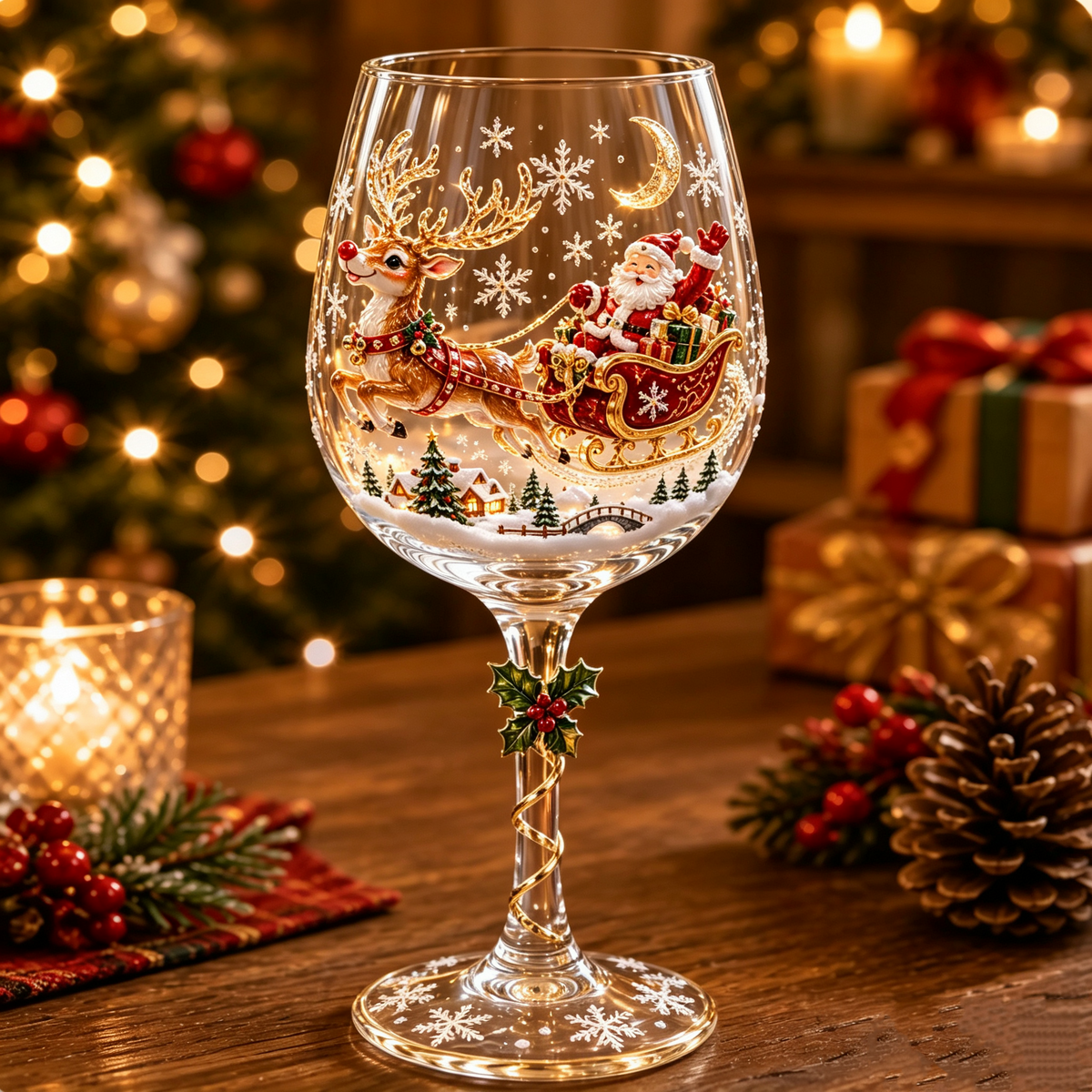 🎁Christmas Wine Glass Collection Gift Box Set✨& Free Shipping