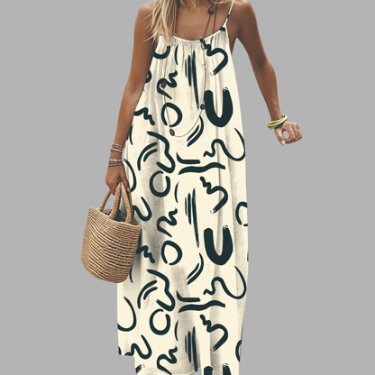 Elegant Relaxed Waist Maxi Dress