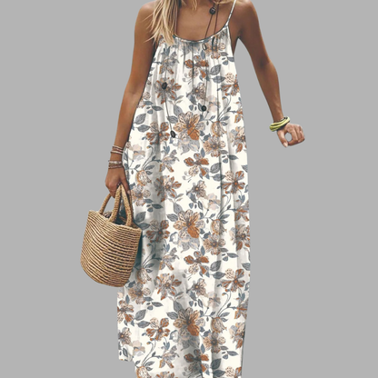 Elegant Relaxed Waist Maxi Dress