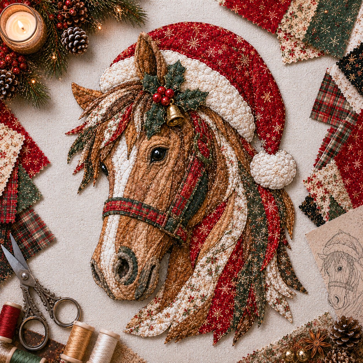 🔥Most Popular in 2026🔥🎅Christmas Patchwork Fabric DIY Decor Kit
