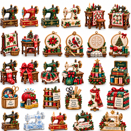 🎄2026 Christmas Sewing Room – 24 Tiny Treasures for Makers