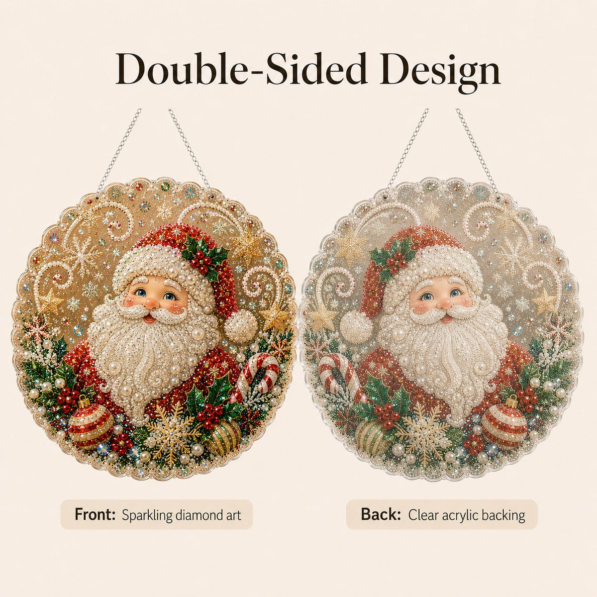 🔥✨Limit to Sale✨🔥🎄 Premium Christmas Pearl Diamond Art Ornament Kit | DIY Holiday Hanging Decor