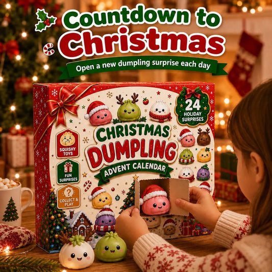 🎄 2026 Christmas Advent Calendar: Mini Dumpling Squishies, 24 Days of Squishy Stress Relief 🥟✨