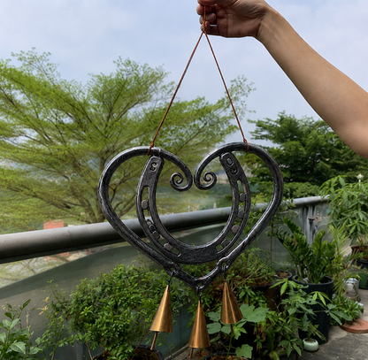 🔥Most Popular in 2026🔥100% Handmade | The Horseshoe Heart Wind Chime ❤ (Handmade by Jordan Maynard®)