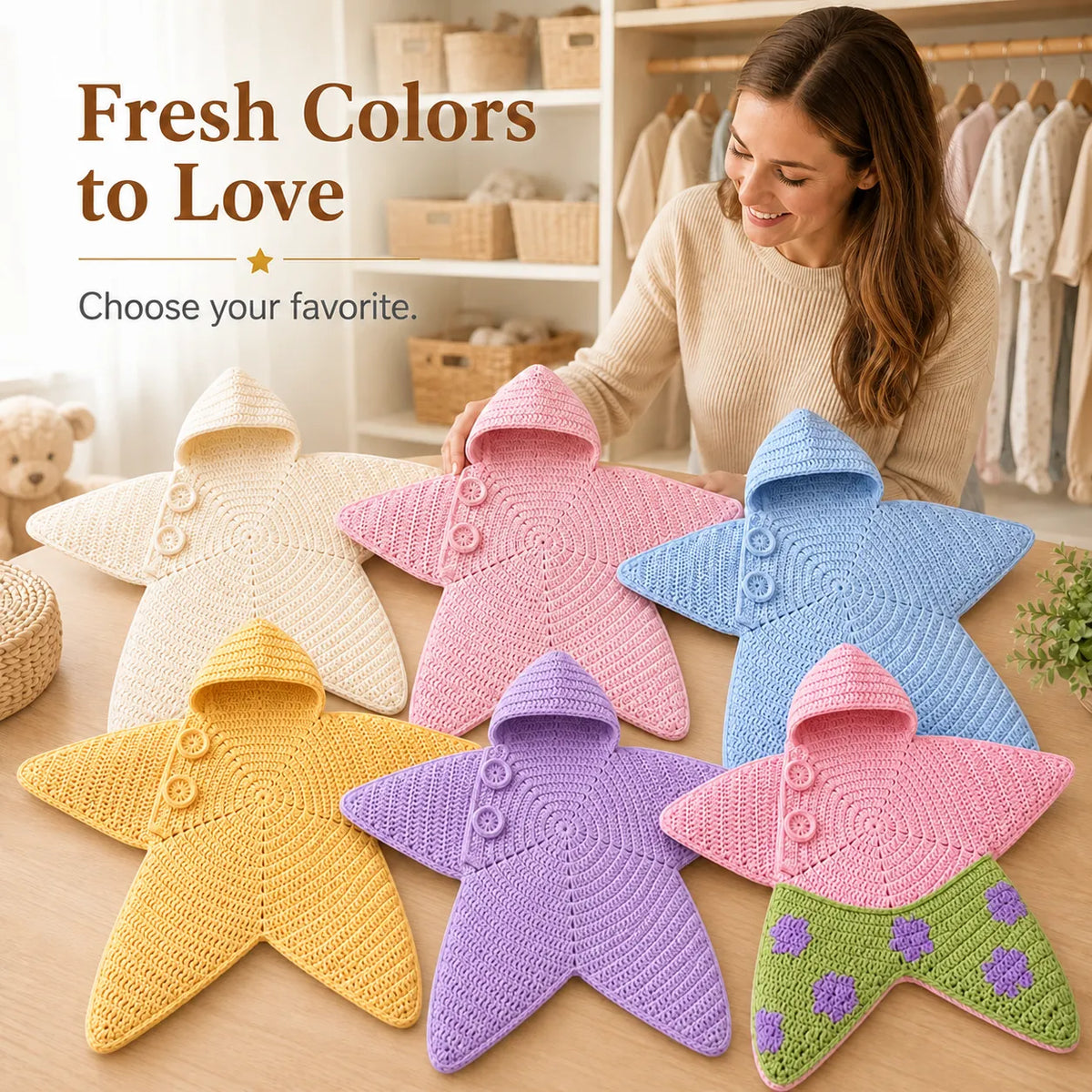 🔥✨Most Popular in 2026✨🔥Whimsical Starfish Newborn Prop Outfit, Cute Costume for Infant Photoshoot Sessions